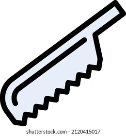 saw Vector illustration on a transparent background. Premium quality symbols. Stroke vector icon for concept and graphic design.