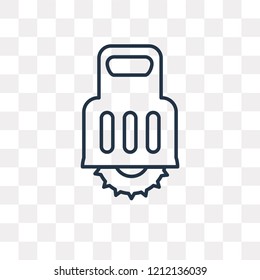 Saw vector outline icon isolated on transparent background, high quality linear Saw transparency concept can be used web and mobile