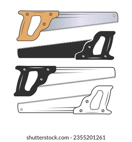 Vector Saw, Vector Saw Silhouette, Vector de Hardware, Clipart de Hardware, Saw Clipart, Contorno de Saw, Elementos de Trabajador, Equipo de Trabajo, Herramientas de Reparación, Herramientas Forestales, Cuentagotas, Woodsman, Carpenter, Clipart