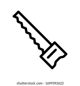 saw vector thin line icon 
