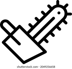 saw vector thin line icon