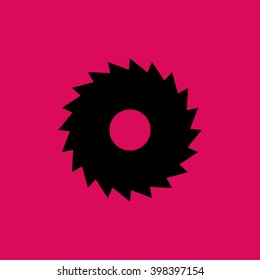 Saw Wheel Icon. Eps-10.