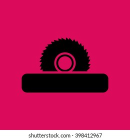 Saw Wheel Icon. Eps-10.