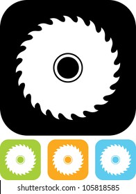 Saw Wheel - Vector icon isolated