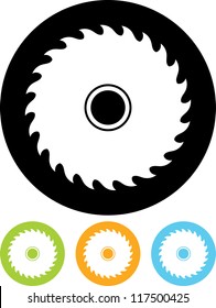 Saw Wheel - Vector icon isolated