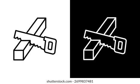 Saw White Icon Set Design