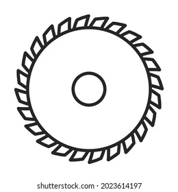 Icono de vector de hoja de aserrado.Icono de vector de contorno aislado en hoja de aserrado de fondo blanco.