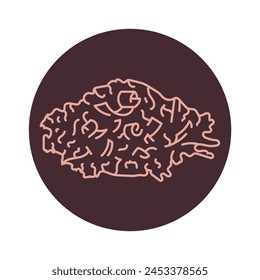 Sawdust line black icon. Sign for web page, mobile app, button, logo. Vector isolated button. Editable stroke.