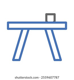 Sawhorse icon. Concept of carpentry, construction, and woodworking.