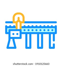 sawing centers color icon vector. sawing centers sign. isolated symbol illustration
