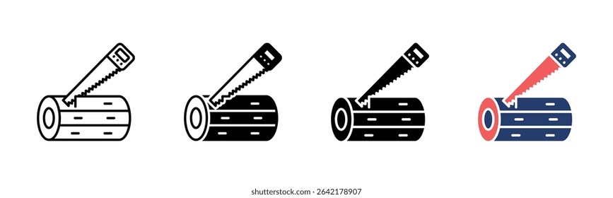 Sawing icon sheet multiple style collection