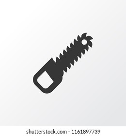 Sawing icon symbol. Premium quality isolated chainsaw element in trendy style.