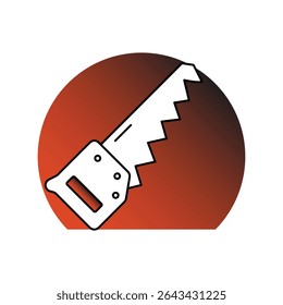 Ícone de serrar com fundo branco vetor ilustração stock