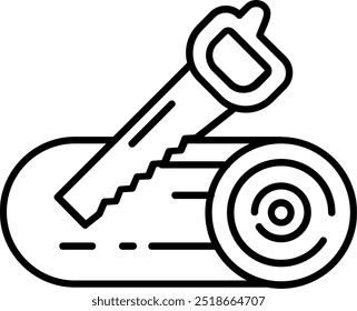 Sawing Line vector Icon Design