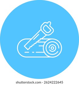 Design de ícone de vetor de linha serrada