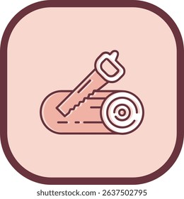 Sawing Line vector Icon Design