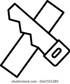 Sawing Line vector Icon Design