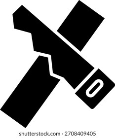 Design de ícone de vetor de linha serrada