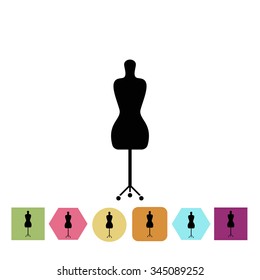 Sawing mannequin icon