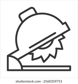 Sawing Outline Icon Vector Illustration