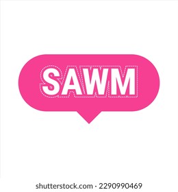 Sawm Pink Vector Callout Banner with Information on Fasting and Prayer in Ramadan