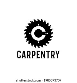 Sawmill Blade For Carpentry Logo Design