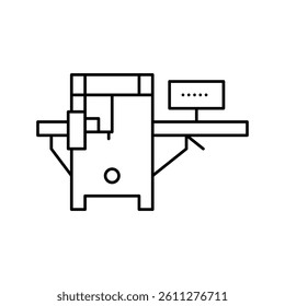 sawmill equipment line icon vector. sawmill equipment sign. isolated contour symbol black illustration