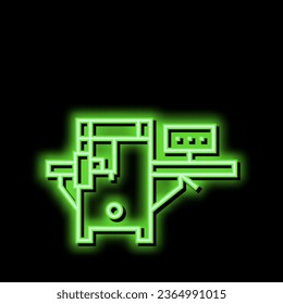 sawmill equipment neon light sign vector. sawmill equipment illustration