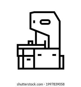 sawmill factory machine line icon vector. sawmill factory machine sign. isolated contour symbol black illustration