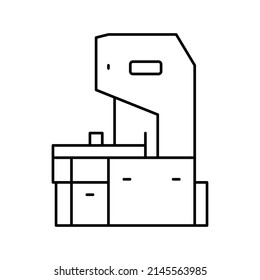 sawmill factory machine line icon vector. sawmill factory machine sign. isolated contour symbol black illustration