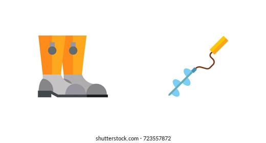 Sawmill and firefighting icon set