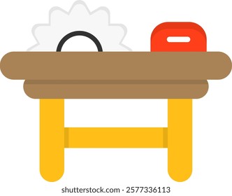 Sawmill Flat Style Icon Design
