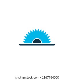 Sawmill icon colored symbol. Premium quality isolated blade element in trendy style.
