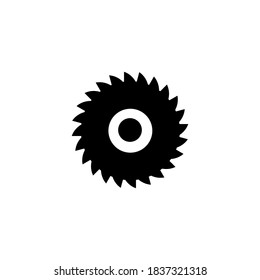 Sawmill icon. Milling cutter symbol. Vector isolated on white.