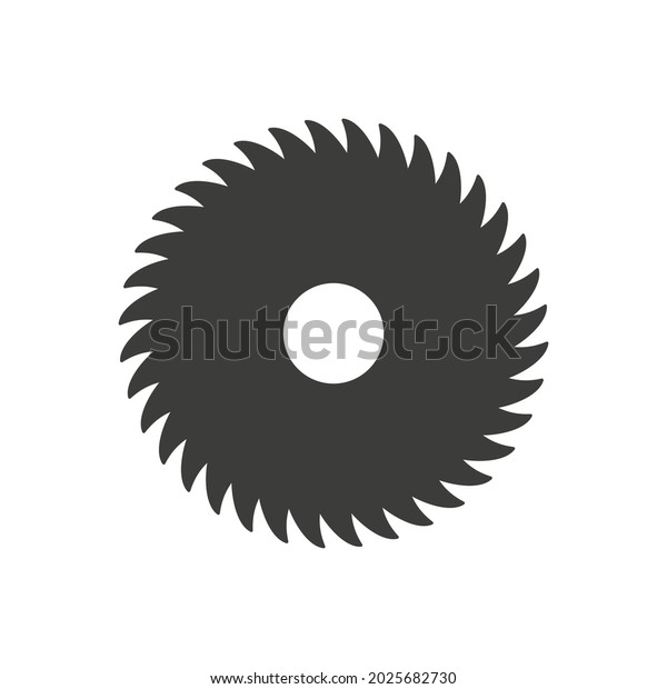 Sawmill Icon Saw Blade Black Silhouette Stock Vector (Royalty Free ...