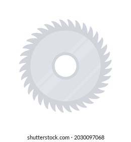 Sawmill icon. Saw blade metal work tool. Milling circular cutter symbol. Vector isolated on white.	