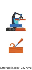 Sawmill icon set