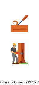 Sawmill icon set