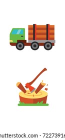Sawmill icon set