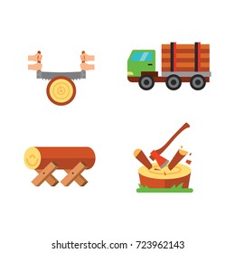 Sawmill icon set