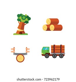 Sawmill icon set