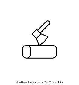 Sawmill icon vector. Wood illustration sign. Axe symbol or logo.