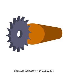 Sawmill icon.Isometric and 3D view.