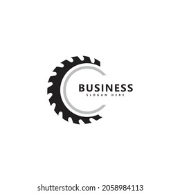 Sägewerk-Logo-Symbol, Vektordesign