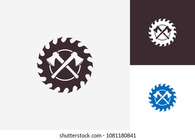 Sawmill Logo Template Design Vector, Emblem, Design Concept, Creative Symbol, Icon