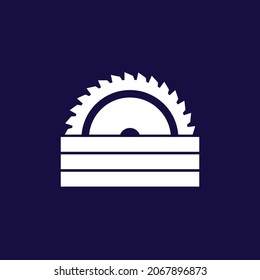 Sawmill And Lumber Vector Icon