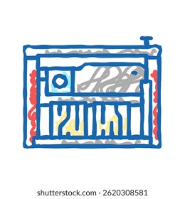 sawmill machine doodle icon sketch vector. sawmill machine sign. isolated symbol illustration
