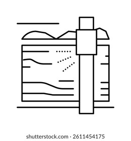 sawmill machine line icon vector. sawmill machine sign. isolated contour symbol black illustration