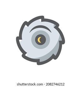 Sawmill Saw simple Vector icon Cartoon illustration.