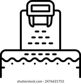 Sawmill side view and cutting logs making the planks vector icon design, timber and lumber Symbol, Forestry and Deforestation Sign, forest farming and woodlands, wood processing unit machine concept